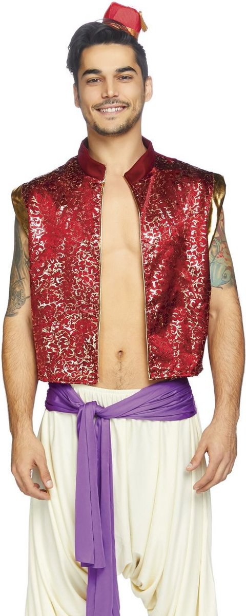 Aladdin Kostuum | 1001 Nachten Sprookjes Woestijn Prins | Man | Small / Medium | Carnaval kostuum | Verkleedkleding